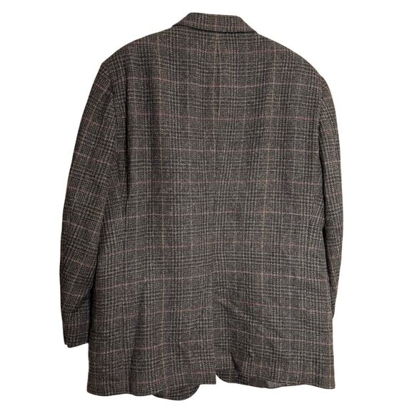 Men's Vintage Hart Schaffner Marx Grey Wool Blazer Suit Jacket Coat - Sz L/XL - Picture 2 of 5